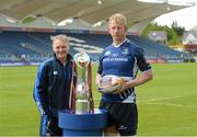 24 May 2013; Leinster head coach Joe Schmidt and team captain Leo Cullen during a Celtic League Grand Final photocall. RDS, Ballsbridge, Dublin. Picture credit: Matt Browne / SPORTSFILE