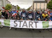 24 May 2013; A general view of the start of Stage 6, in Mitchelstown, Co. Cork, of the 2013 An Post Rás. Mitchelstown – Carlow. Photo by Sportsfile