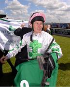 25 May 2013; Jockey Johnny Murtagh after winning the Weatherbys Ireland Greenlands Stakes on Hitchens. Curragh Racecourse, The Curragh, Co. Kildare. Picture credit: Ray McManus / SPORTSFILE