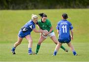 25 May 2013; Katie O'Brien, Leinster, in action against Bríd Stack, left, and Linda Wall, right, Munster. 2013 MMI Group Ladies Football Interprovincial Tournament, Shield Final, Leinster v Munster, Kinnegad, Co. Westmeath. Picture credit: Barry Cregg / SPORTSFILE