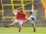26 May 2013; Conor Rafferty, Louth, in action against Conor Boyle, Laois. Leinster GAA Football Senior Championship, First Round, Laois v Louth, O'Moore Park, Portlaoise, Co. Laois. Picture credit: Dáire Brennan / SPORTSFILE