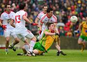 26 May 2013; Patrick McBrearty, Donegal, in action against PJ Quinn and Martin Penrose, left, Tyrone. Ulster GAA Football Senior Championship, Quarter-Final, Donegal v Tyrone, MacCumhaill Park, Ballybofey, Co. Donegal. Picture credit: Ray McManus / SPORTSFILE