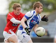 26 May 2013; Mark Timmons, Laois, in action against Ciarán Byrne, Louth. Leinster GAA Football Senior Championship, First Round, Laois v Louth, O'Moore Park, Portlaoise, Co. Laois. Picture credit: Dáire Brennan / SPORTSFILE