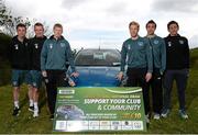 24 May 2013; Republic of Ireland players, from left, Kevin Foley, Glenn Whelan, Andy Keogh, Paul McShane, Stephen Kelly, and Keith Andrews, at the launch of the FAI National Draw. Portmarnock Hotel & Golf Links, Portmarnock, Co. Dublin. Picture credit: Brian Lawless / SPORTSFILE