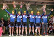 26 May 2013; The Cork Aquablue team who won best county team after Stage 8 of the 2013 An Post Rás. Naas - Skerries. Photo by Sportsfile