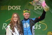 26 May 2013; Third in General Classification Rasmus Guldhammer, Denmark Blue Water Cycling, with Miss An Post Rás, Anna Otto, after Stage 8 of the 2013 An Post Rás. Naas - Skerries. Photo by Sportsfile