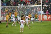 26 May 2013; Sean Cavanagh, Tyrone, taking a shot on goal from a free, in the final minutes of the game. Ulster GAA Football Senior Championship, Quarter-Final, Donegal v Tyrone, MacCumhaill Park, Ballybofey, Co. Donegal. Picture credit: Oliver McVeigh / SPORTSFILE