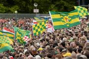 26 May 2013; A general view of supporters at the game. Ulster GAA Football Senior Championship, Quarter-Final, Donegal v Tyrone, MacCumhaill Park, Ballybofey, Co. Donegal. Picture credit: Oliver McVeigh / SPORTSFILE