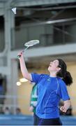 25 May 2013; Aine O'Grady, Ennis, Co. Clare, competing in the Girls U15 Badminton team competition. Community Games May Festival 2013, Athlone Institute of Technology, Athlone, Co. Westmeath. Picture credit: Pat Murphy / SPORTSFILE