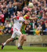 26 May 2013; Sean Cavanagh, Tyrone, in action against Eamonn McGee, Donegal. Ulster GAA Football Senior Championship, Quarter-Final, Donegal v Tyrone, MacCumhaill Park, Ballybofey, Co. Donegal. Picture credit: Ray McManus / SPORTSFILE