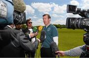 27 May 2013; Republic of Ireland goalkeeping coach Alan Kelly speaking during a pitchside update ahead of their International Friendly against England on Wednesday. Republic of Ireland Pitchside Update, Watford FC Training Centre, Colney, London, England. Picture credit: David Maher / SPORTSFILE