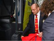 27 May 2013; Rory Best, British & Irish Lions, departs the team hotel enroute to the airport for the squads departure to Hong Kong. British & Irish Lions Tour 2013, Team Departure. Royal Garden Hotel, Kensington, London, England. Picture credit: Stephen McCarthy / SPORTSFILE