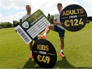 27 May 2013; Republic of Ireland's David Meyler, left, and Sean St. Ledger were on hand today to help reveal details of the 2013-14 FAI Season Ticket with lowest ever prices of €49 for kids and from €125 for adults. Watford FC Training Centre, Colney, London, England. Picture credit: David Maher / SPORTSFILE