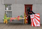 26 May 2013; A vendor prepares his stall before the arrival of supporters. Ulster GAA Football Senior Championship, Quarter-Final, Donegal v Tyrone, MacCumhaill Park, Ballybofey, Co. Donegal. Picture credit: Ray McManus / SPORTSFILE