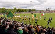 26 May 2013; The St Michael's Scout Band lead the teams in the pre-match parade. Ulster GAA Football Senior Championship, Quarter-Final, Donegal v Tyrone, MacCumhaill Park, Ballybofey, Co. Donegal. Picture credit: Ray McManus / SPORTSFILE