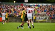 26 May 2013; Referee Joe McQuillan shouts at Tyrone's Patrick McNiece as Karl Lacey is introduced as a second half substitute. Ulster GAA Football Senior Championship, Quarter-Final, Donegal v Tyrone, MacCumhaill Park, Ballybofey, Co. Donegal. Picture credit: Ray McManus / SPORTSFILE