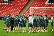 28 May 2013; Republic of Ireland manager Giovanni Trapattoni speaks to his players during squad training ahead of their International Friendly against England on Wednesday. Republic of Ireland Squad Training, Wembley Stadium, London, England. Picture credit: David Maher / SPORTSFILE