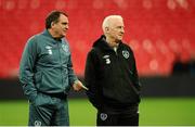 28 May 2013; Republic of Ireland manager Giovanni Trapattoni, right, and assistant manager Marco Tardelli during squad training ahead of their International Friendly against England on Wednesday. Republic of Ireland Squad Training, Wembley Stadium, London, England. Picture credit: David Maher / SPORTSFILE