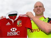 30 April 2013; Munster's Paul O'Connell holds a British & Irish Lions jersey following squad training. O'Connell was named in the 37 man squad earlier in the day. Munster Rugby Squad Training, Cork Institute of Technology, Bishopstown, Cork. Picture credit: Stephen McCarthy / SPORTSFILE