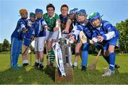 29 May 2013; Bord Gáis Energy U-21 Hurling ambassadors, Declan Hannon, Limerick, and Jason Forde, Tipperary, with pupils from Star of the Sea B.N.S, from left, Donal O'Malley, age 11, Shane Boyne, age 12, Ronan Shaw, age 11, Seamus McCann, age 12, Tadhg Hartnett, age 12, and Art Stevenson, age 11, at a training session where the ambassadors put the pupils from Star of the Sea B.N.S through their paces. The Bord Gáis Energy GAA U-21 Hurling Championship kicks off this Friday with Tipperary taking on Limerick in the Munster Championship in Semple Stadium Thurles. Throw in is at 7.30pm on Friday, 31st May and will be broadcast Live on TG4. Bord Gáis Energy U-21 Hurling ambassadors Declan Hannon, Limerick, and Jason Forde, Tipperary, took in some last minute training with the Pupils of Star of the Sea BNS ahead of their clash in the opening game of the Bord Gáis Energy U-21 Championship. Limerick will take on Tipperary in the Munster Championship at Semple Stadium, Thurles this Friday. Throw is at 7.30pm and the game will be shown live on TG4. Launch of Bord Gáis Energy GAA Hurling Under 21 Championship 2013, Star of the Sea B.N.S, Sandymount, Dublin. Picture credit: Brian Lawless / SPORTSFILE