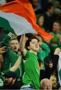 29 May 2013; A Republic of Ireland supporter waves his flag after the game. Friendly International, England v Republic of Ireland, Wembley Stadium, London, England. Picture credit: Barry Cregg / SPORTSFILE