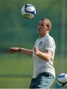 30 May 2013; Republic of Ireland's Richard Dunne in action during squad training ahead of their Three International Friendly against Georgia on Sunday. Republic of Ireland Squad Training, Gannon Park, Malahide, Co. Dublin. Picture credit: David Maher / SPORTSFILE