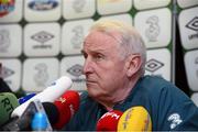 30 May 2013; Republic of Ireland manager Giovanni Trapattoni during a press conference ahead of their Three International Friendly against Georgia on Sunday. Republic of Ireland Press Conference, Grand Hotel, Malahide, Co. Dublin. Picture credit: David Maher / SPORTSFILE