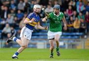 31 May 2013; Bill Walsh, Tipperary, in action against Mark O'Loughlin, Limerick. Bord Gais Energy Munster GAA Under 21 Hurling Championship, Quarter-Final, Tipperary v Limerick, Semple Stadium, Thurles, Co. Tipperary. Picture credit: Matt Browne / SPORTSFILE
