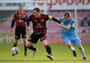 31 May 2013; Derek Pender, Bohemians, in action against Cathal Brady, Drogheda United. FAI Ford Cup, Second Round, Bohemians v Drogheda United, Dalymount Park, Dublin. Picture credit: Brian Lawless / SPORTSFILE