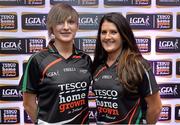 30 May 2013; Claire Carroll, left, and Mairead Morrissey, Tipperary, members of the TESCO HomeGrown NFL Division 3 Team of the League 2013. 2013 TESCO HomeGrown Ladies National Football Team of the League Presentations. Croke Park, Dublin. Picture credit: Barry Cregg / SPORTSFILE