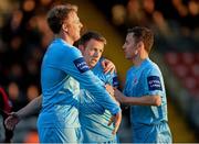 31 May 2013; Philip Hand, centre, Drogheda United, celebrates with team-mates Peter Hynes, left, and David Cassidy, after scoring his side's third goal. FAI Ford Cup, Second Round, Bohemians v Drogheda United, Dalymount Park, Dublin. Picture credit: Brian Lawless / SPORTSFILE