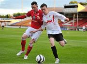 31 May 2013; Shane Barry, Bandon, in action against Sean Brennnan, Shelbourne. FAI Ford Cup, Second Round, Shelbourne v Bandon, Tolka Park, Dublin. Picture credit: Barry Cregg / SPORTSFILE