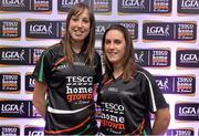 30 May 2013; Aine Tighe, left, and Mairead Stenson, Leitrim, members of the TESCO HomeGrown NFL Division 3 Team of the League 2013. 2013 TESCO HomeGrown Ladies National Football Team of the League Presentations. Croke Park, Dublin. Picture credit: Barry Cregg / SPORTSFILE