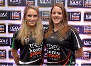 30 May 2013; Mairead Moore, left, and Maire Brady, Longford, members of the TESCO HomeGrown NFL Division 3 Team of the League 2013. 2013 TESCO HomeGrown Ladies National Football Team of the League Presentations. Croke Park, Dublin. Picture credit: Barry Cregg / SPORTSFILE