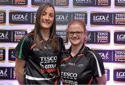 30 May 2013; Clara Fitzpatrick, left, and Emma Joyce, members of the TESCO HomeGrown NFL Division 3 Team of the League 2013. 2013 TESCO HomeGrown Ladies National Football Team of the League Presentations. Croke Park, Dublin. Picture credit: Barry Cregg / SPORTSFILE