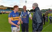 31 May 2013; Tipperary manager Ken Hogan and Jason Forde in conversation with Ger Cunningham, Sports Ambassador with Bord Gais Energy, after the game. Bord Gais Energy Munster GAA Under 21 Hurling Championship, Quarter-Final, Tipperary v Limerick, Semple Stadium, Thurles, Co. Tipperary. Picture credit: Diarmuid Greene / SPORTSFILE
