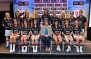 30 May 2013; The Connacht representatives in the 2013 TESCO HomeGrown Ladies National Football Teams of the League, back row, from left, Carol Manning, Roscommon, Mairead Stenson, Leitrim, Roisin Colleary, Sligo, Cora Staunton, Mayo, Aine Tighe, Leitrim, Annette Clarke, Galway, Fiona McHale, Mayo, Martha Carter, Mayo, and Aileen Gilroy, Mayo. front row, from left, Jennifer Higgins, Roscommon, Natalie McHugh, Roscommon, Sarah Brady, Roscommon, Kathleen Kane, President of Connacht Ladies Football, Sinead Burke, Galway,Emer Flaherty, Galway, and Edel Concannon, Galway. 2013 TESCO HomeGrown Ladies National Football Team of the League Presentations. Croke Park, Dublin. Picture credit: Barry Cregg / SPORTSFILE