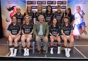 30 May 2013; The Munster representatives in the 2013 TESCO HomeGrown Ladies National Football Teams of the League, back row, from left, Briege Corkery, Cork, Anne Marie Walsh, Cork, Emma O'Driscoll, Clare, Mairead Morrissey, Tipperary, Claire Carroll, Tipperary, Yvette Moynihan, Limerick. Front row, from left, Geraldine O'Flynn, Cork, Valerie Mulcahy, Cork, Enda McDonald, President of the Munster Council, Alva Neary, Limerick, and Dympna O'Brien, Limerick. 2013 TESCO HomeGrown Ladies National Football Team of the League Presentations. Croke Park, Dublin. Picture credit: Barry Cregg / SPORTSFILE