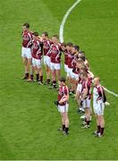 1 June 2013; The Westmeath team stand together during the national anthem. Leinster GAA Football Senior Championship, Quarter-Final, Dublin v Westmeath, Croke Park, Dublin. Picture credit: Diarmuid Greene / SPORTSFILE