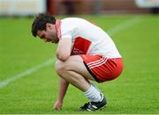 2 June 2013; A dejected Mark Lynch, Derry, after the final whistle. Ulster GAA Football Senior Championship, Quarter-Final, Derry v Down, Celtic Park, Derry. Picture credit: Oliver McVeigh / SPORTSFILE