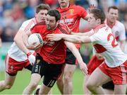 2 June 2013; Kevin McKernan, Down, in action against Bliain Gormley, Derry. Ulster GAA Football Senior Championship, Quarter-Final, Derry v Down, Celtic Park, Derry. Picture credit: Oliver McVeigh / SPORTSFILE