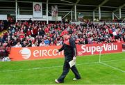 2 June 2013; James McCartan, Down manager, goes to take his place on the sideline. Ulster GAA Football Senior Championship, Quarter-Final, Derry v Down, Celtic Park, Derry. Picture credit: Oliver McVeigh / SPORTSFILE