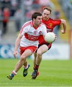 2 June 2013; Benny Heron, Derry, in action against Ryan Mallon, Down. Ulster GAA Football Senior Championship, Quarter-Final, Derry v Down, Celtic Park, Derry. Picture credit: Oliver McVeigh / SPORTSFILE