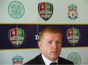 4 June 2013; Celtic manager Neil Lennon during a press conference to announce the Liverpool v Celtic, Dublin Decider match, which will take place in the Aviva Stadium on Saturday 10th August. Dublin Decider Press Conference, Aviva Stadium, Lansdowne Road, Dublin. Picture credit: Ray McManus / SPORTSFILE