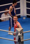 4 June 2013; John Joe Nevin, Ireland, after beating Selcuk Eker, Turkey, in their 56kg Bantamweight bout. EUBC European Men's Boxing Championships 2013, Minsk, Belarus. Photo by Sportsfile
