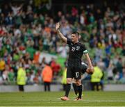 2 June 2013; Robbie Keane, Republic of Ireland, waves to supporters after the match. Three International Friendly, Republic of Ireland v Georgia, Aviva Stadium, Lansdowne Road, Dublin. Picture credit: Brian Lawless / SPORTSFILE