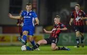 1 November 2017; Jamie Lennon of St Patrick's Athletic in action against Dylan Thornton of Bohemians during the SSE Airtricity National Under 19 League Final match between Bohemians and St Patrick's Athletic at Dalymount Park in Dublin. Photo by Piaras Ó Mídheach/Sportsfile