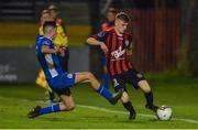 1 November 2017; Paddy Kirk of Bohemians in action against Luke Heeney of St Patrick's Athletic during the SSE Airtricity National Under 19 League Final match between Bohemians and St Patrick's Athletic at Dalymount Park in Dublin. Photo by Piaras Ó Mídheach/Sportsfile