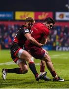 3 November 2017; Alex Wootton of Munster is tackled by Arwel Robson of Dragons during the Guinness PRO14 Round 8 match between Munster and Dragons at Irish Independent Park in Cork. Photo by Eóin Noonan/Sportsfile