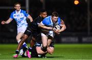 3 November 2017; Rory O'Loughlin of Leinster is tackled by Niko Matawalu of Glasgow Warriors during the Guinness PRO14 Round 8 match between Glasgow Warriors and Leinster at Scotstoun in Glasgow, Scotland. Photo by Ramsey Cardy/Sportsfile